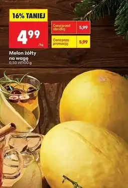 Biedronka Melon żółty na wagę oferta
