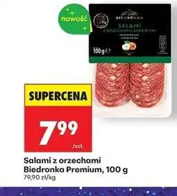 Biedronka Salami z orzechami Biedronka Premium oferta