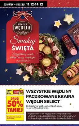 Biedronka Wszystkie wędliny paczkowane Kraina Wędlin Select - Drugi tańszy produkt 50% taniej oferta