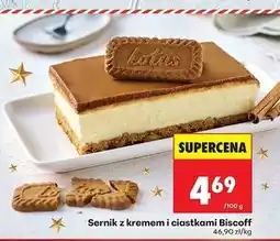 Biedronka Sernik z kremem i ciastkami Biscoff oferta