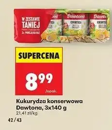 Biedronka Kukurydza konserwowa Dawtona oferta