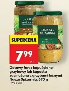 Biedronka Gotowy farsz kapuściano-grzybowy lub kapusta zasmażana z grzybami leśnymi Nasza Spiżarnia oferta