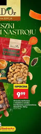 Biedronka Orzechy nerkowca z miodem o smaku kardamony z pomarańczą BakaD'Or oferta