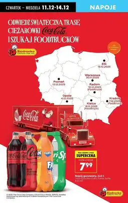 Biedronka Napój gazowany 2x2 l: Coca-Cola Zero Cukru, Fanta, Sprite oferta