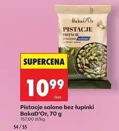 Biedronka Pistacje solone bez łupinki BakaD'Or 70 g oferta