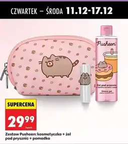 Biedronka Zestaw Pusheen: kosmetyczka + żel pod prysznic + pomadka oferta