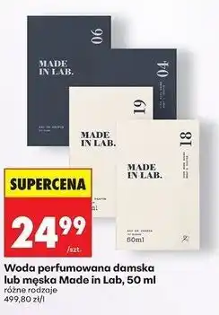 Biedronka Woda perfumowana damska lub męska Made in Lab oferta