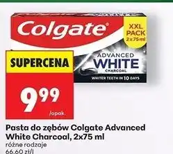 Biedronka Pasta do zębów Colgate Advanced White Charcoal 2x75 ml oferta
