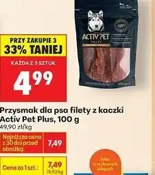 Biedronka Przysmak dla psa filety z kaczki Activ Pet Plus oferta