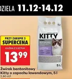 Biedronka Żwirek bentonitowy Kitty o zapachu lawendowym oferta