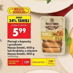 Biedronka Krokiety z kapustą i pieczarkami Nasze Smaki oferta
