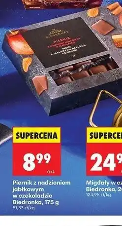 Biedronka Pierniki z nadzieniem jabłkowym w czekoladzie Biedronka oferta