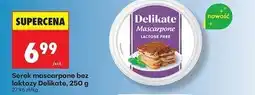 Biedronka Ser mascarpone bez laktozy Delikate oferta