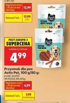 Biedronka Kostki dla psa z wapnem drobiowe Activ Pet oferta