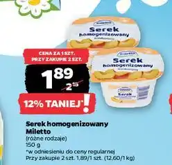 Netto Serek homogenizowany brzoskwiniowy Miletto oferta