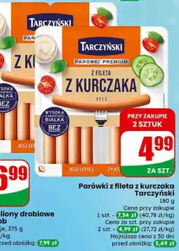 Dino Parówki z fileta z kurczaka Premium Tarczyński oferta