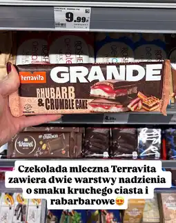 Intermarche Czekolada mleczna GRANDE Rhubarb & Crumble Cake Terravita oferta