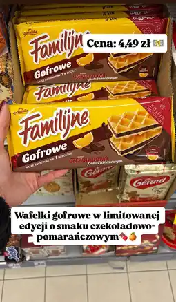 Intermarche Wafelki gofrowe czekoladowo-pomarańczowe Familijne oferta