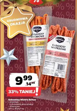 Netto Kabanosy Mistrz Rohus drobiowe z dodatkiem wieprzowiny oferta