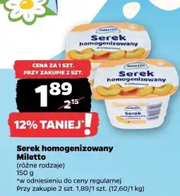 Netto Serek homogenizowany Miletto oferta