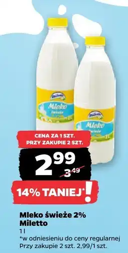 Netto Mleko świeże 2% Miletto oferta