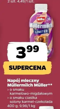 Netto Napój mleczny Müllermilch Müller o smaku ciastka solony karmel-czekolada oferta