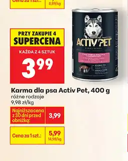 Biedronka Karma dla psa Activ Pet oferta