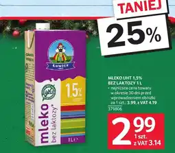Selgros Mleko UHT 1,5% bez laktozy 1 l Łowicz oferta