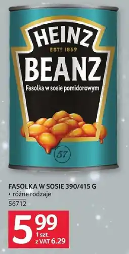 Selgros Fasolka w sosie 390/415 g Heinz Beanz oferta