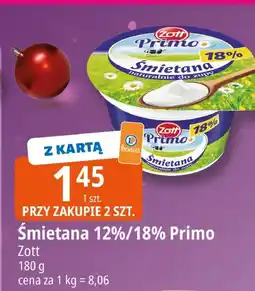 E.Leclerc Śmietana 12%/18% Primo Zott oferta