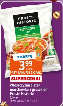 E.Leclerc Włoszczyzna cięta/marchewka z groszkiem Proste Historie Iglotex oferta