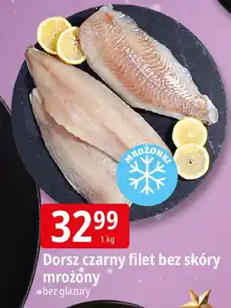 E.Leclerc Dorsz czarny filet bez skóry mrożony bez glazury Leclerc oferta