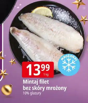 Mintaj filet bez skóry mrożony 10% glazury Leclerc