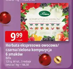 E.Leclerc Herbata ekspresowa owocowa/czarna/zielona kompozycja 6 smaków Bifix oferta