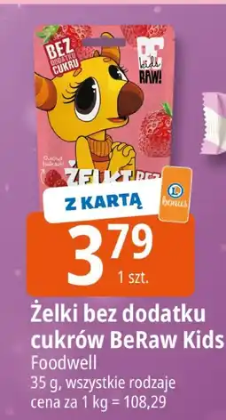 E.Leclerc Żelki bez dodatku cukrów BeRaw Kids Foodwell oferta