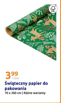 Action Świąteczny papier do pakowania oferta