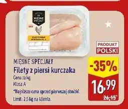 ALDI Filet z piersi kurczaka Mięsne Speciały oferta