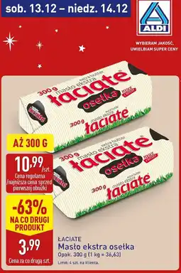 ALDI Masło Masło ekstra osełka Łaciate oferta