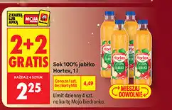 Biedronka Sok 100% jabłko Hortex oferta