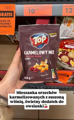 Biedronka Mieszanka orzechów Top karmelowy mix z suszoną wiśnią oferta