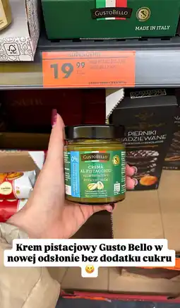 Biedronka Krem pistacjowy Gusto Bello bez dodatku cukru oferta