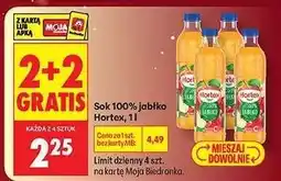 Biedronka Sok 100% jabłko Hortex, 1 l oferta