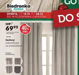 Biedronka Zasłony welwetowe na przelotkach oferta