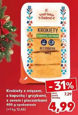 Kaufland Krokiety z mięsem, z kapustą i grzybami, z serem i pieczarkami Stąd takie Dobre! 400 g oferta