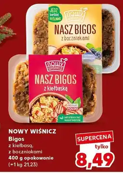 Kaufland Bigos NOWY WIŚNICZ z kiełbasą z bocznikami 400 g Nowy Wiśnicz oferta