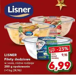 Kaufland Filety śledziowe LISNER w oleju różne rodzaje 280 g oferta
