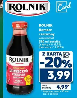 Kaufland Barszcz czerwony ROLNIK koncentrat 330 ml butelka oferta