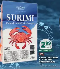 Stokrotka Paluszki Surimi klasyczne o smaku krabowym Garso Nickal oferta
