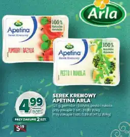 Stokrotka Serek kremowy Apetina Arla pomidor i bazylia, pesto i rukola oferta