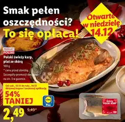 Lidl Karp polski świeży, płat ze skórą Lidl oferta